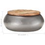 Coffee Table Grey 68x68x30 cm Solid Reclaimed Wood Image 5