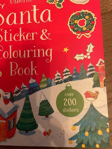 Kids book Santa Sticker and colouring book Usborne brand new