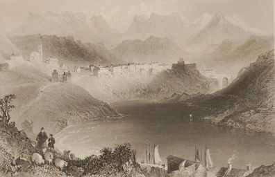 Clifden and Clifden Castle Pair Antique Prints 1841