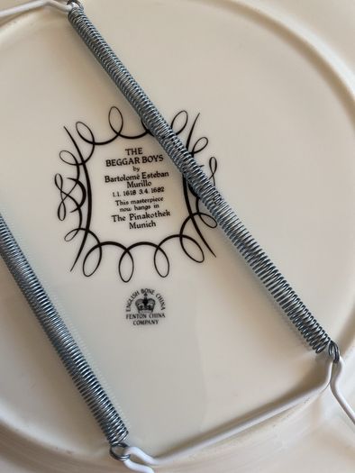 Plates x 2 - large - The Beggar Boys with wall hangers