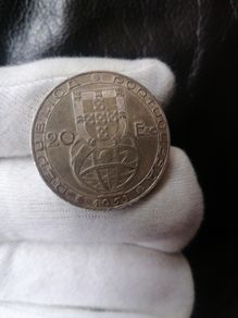 1953 Portugal Silver 20 Escudos Coin