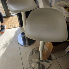2 x Height Adjustable Bar Stools