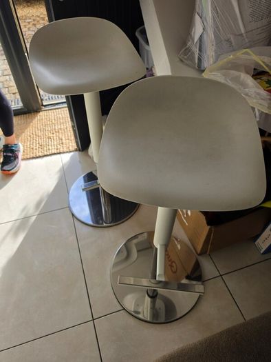 2 x Height Adjustable Bar Stools