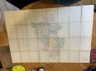 Tipperary Vintage folding Map 1848
