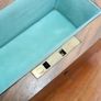 Vintage Wooden Jewelry Box 6,4" x 4" H-4" Image 8