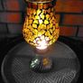 Mosaic Glass Hurricane Lamp Image 2