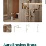 Brushed brass shower kit Image 2