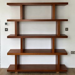 Large Cherry Wood Shelving / Display Unit