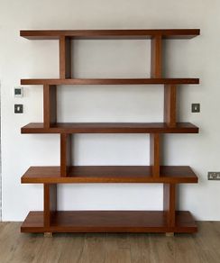 Large Cherry Wood Shelving / Display Unit