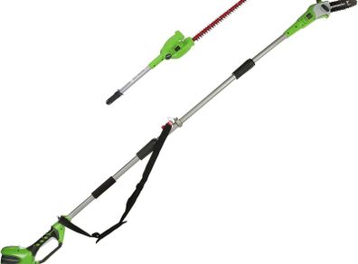 Greenworks 40v pole saw and hedge trimmer