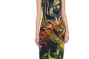 Roberto Cavalli Multicolor Paradise Found Print Shift Dress UK 12
