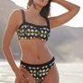 Brand New with Tags UK18 B By Ted Baker Floral High Leg Ruffle Black Bikini Bottoms Image 2