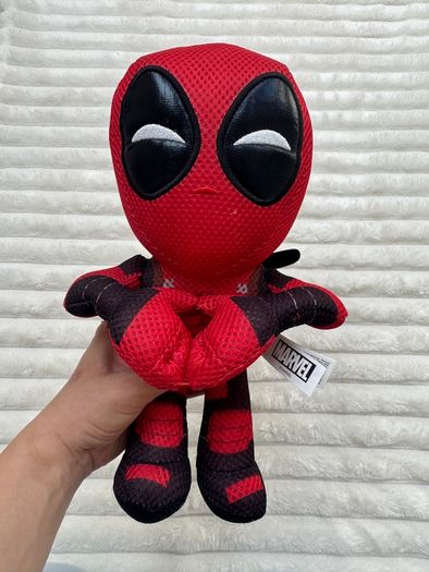 Official Marvel Comics Deadpool Heart Sign 12" Large Plush Soft Used Please see pictures