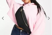 ASOS DESIGN Curve fanny pack  black/golden zip Postage included