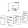 TV Bench BESTA Ikea White Pale Grey Green Image 7