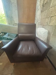 Poltrona Frau Armchair and matching Footstool