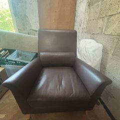 Poltrona Frau Armchair and matching Footstool