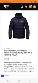 school uniform puffer jacket