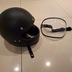 Retro full face motorcycle helmet