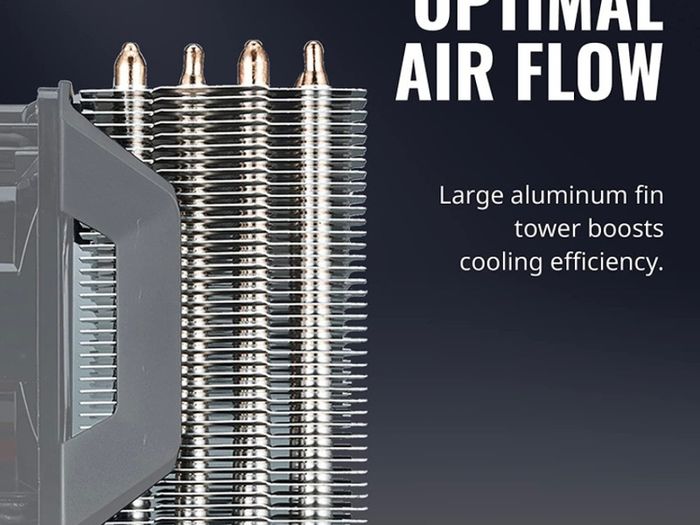 CPU Air Cooler - Low-Profile Cooling System, Direct Contact Technology, 4 Copper Heat Pipes, Compact Aluminium Heatsink with 92mm PWM Fan - AMD & Intel Compatible (FREE POSTAGE)