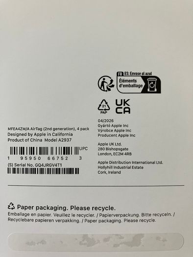 Apple AirTag Gen2 (NEW)