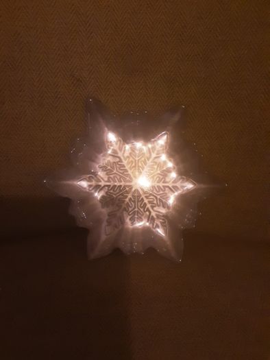 Christmas Dishes/Decterive Set of 2 Silver Star Dishes