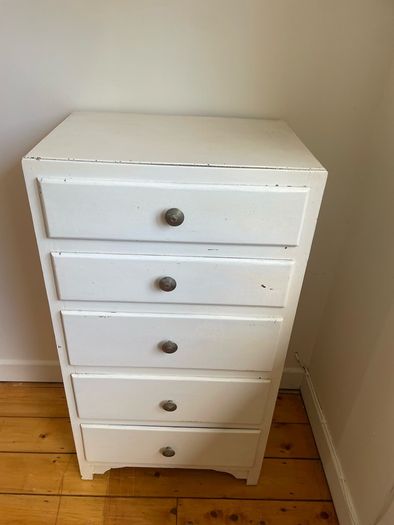 Painted 5-Drawer Tall Chest of Drawers