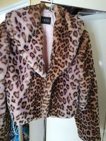 Tuzzi faux fur short cropped jacket