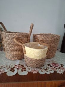 Sea-Grass Rattan Wicker Planter Basket