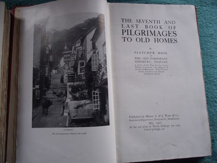 4 Volumes - "Pilgrimages to Old Homes" by Fletcher Moss - 1903 - 1906 - 1908 - 1920