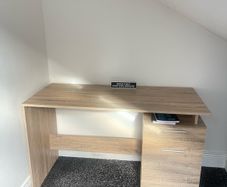 Office desk with Drawer and Cabinet Oak 100x40x73 cml