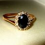Vintage 9ct Gold Sapphire and Diamond Ring Image 2