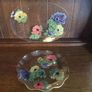 A Pair of Vintage 1960s Chance Glass poppy Anemone plates Image 2