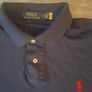 Polo Ralph Lauren Men's M Custom Slim Long Sleeve Polo Shirt Navy Blue Red Pony Image 2