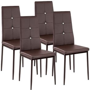 4 X Dining Leather Chairs ( 4 Colours) - Free Delivery Nationwide