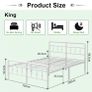King Size Bed Frame with Victorian Headboard and Footboard Image 9