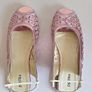 DESTRA Pink Sequin Embellished Peep Toe Slingback Flat Sandals UK3 EU36 BNIB CAN POST Image 7