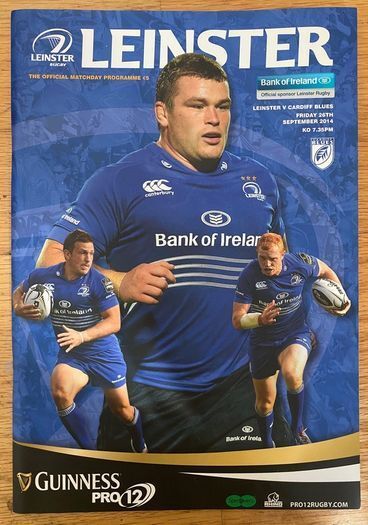 2014 Leinster v Cardiff Blues - Guinness PRO12 Programme