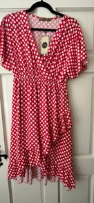 Red Pala Doro Polka Dress