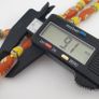 Antique Venetian Style Orange Floral & Yellow Glass Beads Necklace Image 5
