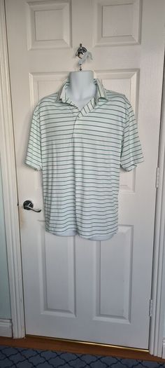 Gary Player Golf Polo Green Strip Size L