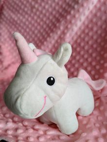 soft toy , unicorn for girl , pink and white unicorn, teddy bear, cuddly toy
