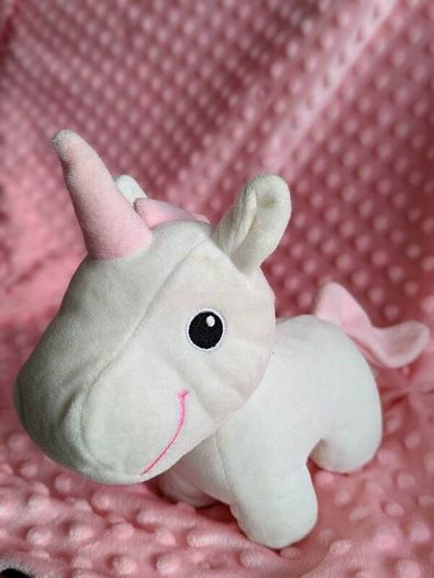 soft toy , unicorn for girl , pink and white unicorn, teddy bear, cuddly toy