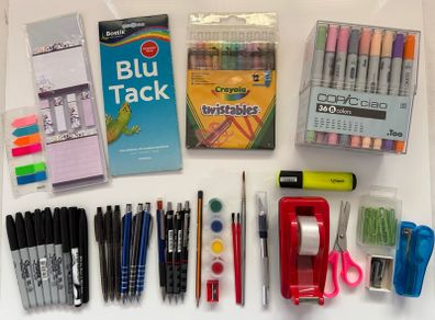 Massive School Stationery Supplies Lot (Inc. Copic & Crayola)