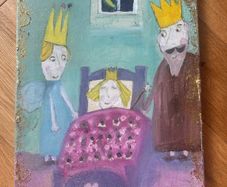 Original Oil Painting Art for Children Ben and Holly