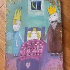Original Oil Painting Art for Children Ben and Holly