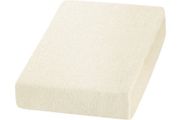 Cream terry sheet for beauty bed