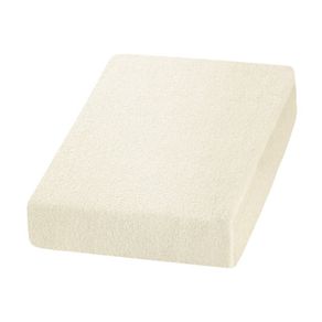 Cream terry sheet for beauty bed