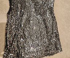 Silver Primark sequin top size 8