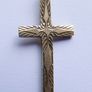 Vintage Solid 9ct Yellow Gold 375 Crucifix Cross Pendant 1,3g Image 2